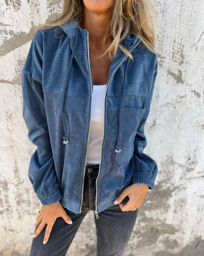 DANNA™ - HOODED CORDUROY JACKET WITH ZIP